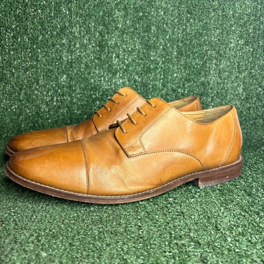 Florsheim Cap Toe Leather Classic Formal Oxford Dress Shoes Brown Mens Size 13 D